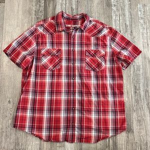 Mens Short Sleeve Button Down Shirt
